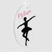 Personalisiert Simple Ballerina Weihnachten Ornament (Vorderseite)