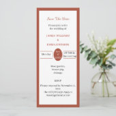 Personalisiert Simple Brown Save the Date Einladung (Stehend Vorderseite)