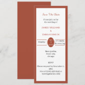 Personalisiert Simple Brown Save the Date Einladung (Vorne/Hinten)