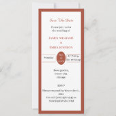 Personalisiert Simple Brown Save the Date Einladung (Vorderseite)