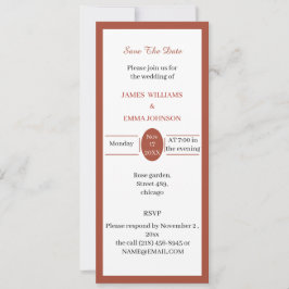 Personalisiert Simple Brown Save the Date Einladung