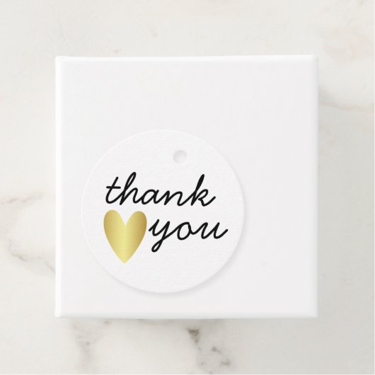 Personalisiert Simple Dankeschön Gold Heart Geschenkanhänger (Beispiel)