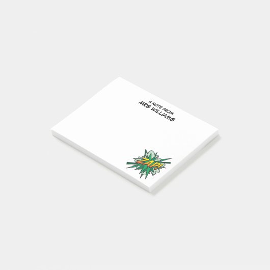 Personalisiert Simple Fun Comic Book ZAP Post-it Klebezettel (angewinkelt)