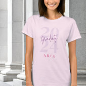 Personalisiert Simple Modern Script 2025 Abschluss T-Shirt