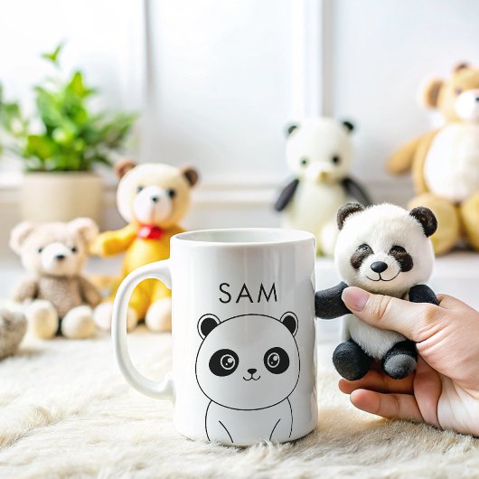 Personalisiert Simple Niedlich Panda kawaii Kaffeetasse