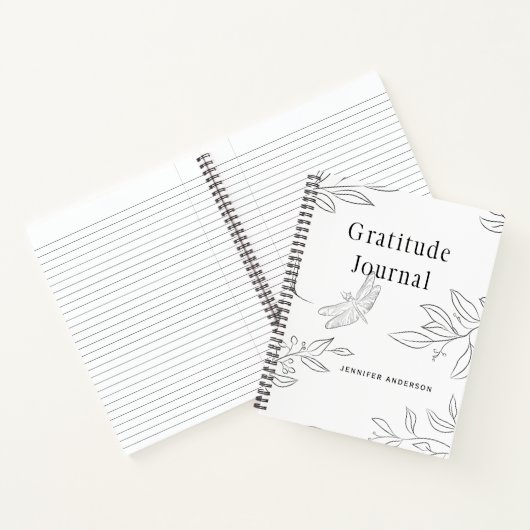 Personalisiert Simple Sketch Leaf Dankesblatt Notizblock (Innenseite)