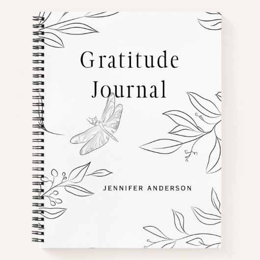 Personalisiert Simple Sketch Leaf Dankesblatt Notizblock (Vorderseite)