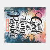 Personalisiert sind alle Dinge möglich Christlich Fleecedecke (Vorderseite (Horizontal))