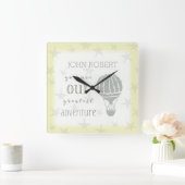 Personalisiert sind Sie unser Bestes Abenteuer Quadratische Wanduhr (Zuhause)