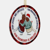 Personalisiert sind unsere Lachen grenzenlos - Bes Keramik Ornament (Rechts)