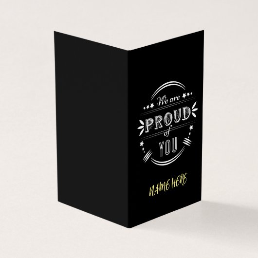 Personalisiert sind wir stolz auf dich (Vorderseite)