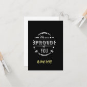 Personalisiert sind wir stolz auf dich karte (Vorderseite/Rückseite Beispiel)