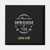 Personalisiert sind wir stolz auf dich magnet (Vorne)