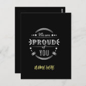 Personalisiert sind wir stolz auf dich postkarte (Vorne/Hinten)