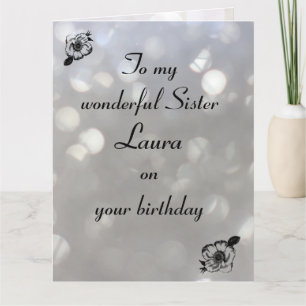 Personalisiert Sister Birthday Karte