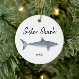 Personalisiert Sister Shark Doo Doo Doo Shark Song Keramik Ornament