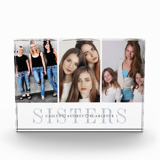 Personalisiert Sisters FotoCollage Fotoblock (Vorderseite)