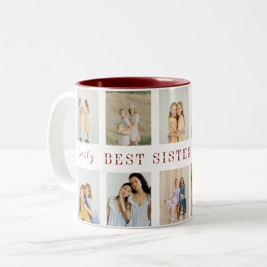 Personalisiert Sisters Kaffee Tasse | Benutzerdefi (Vorderseite Links)