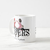 Personalisiert Sisters Wasserfarbe Kaffeetasse (Vorderseite Links)