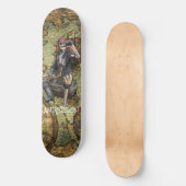 Personalisiert SKELETON PIRATE HERO Skateboard (Vorderseite)