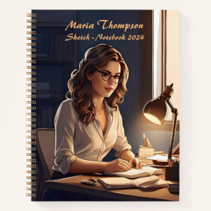 Personalisiert Sketch - Reisen - Notebook - Tagebu Notizblock