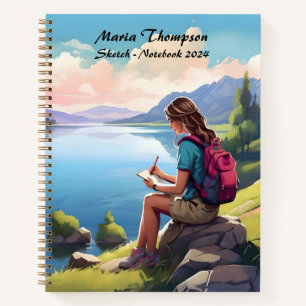 Personalisiert Sketch - Reisen - Notebook - Tagebu Notizblock