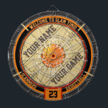 Personalisiert Slam Time Basketball Dartscheibe<br><div class="desc">Ein lustiger Basketball inspiriert Dartboard! Ideal für den Basketball oder Sportfanatiker der Familie und vollständig anpassbar, um Namen, Bilder, und mehr, wenn gewünscht. Die Basketball- und Netzzentrale mit den umliegenden Basketballfeld-Motiven, dem Basketballnetz und dem angepassten Text. Vollständig anpassbarer Name- und Zahlentext, um es zu Ihrem eigenen zu machen. Viel Spaß!...</div>