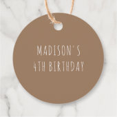 Personalisiert Sloth Girl Birthday Geschenkanhänger (Rückseite)