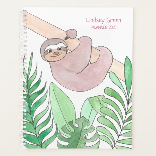 Personalisiert Sloth Planer (Vorderseite)