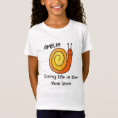 Personalisiert Slow Snail T - Shirt (Vorderseite)