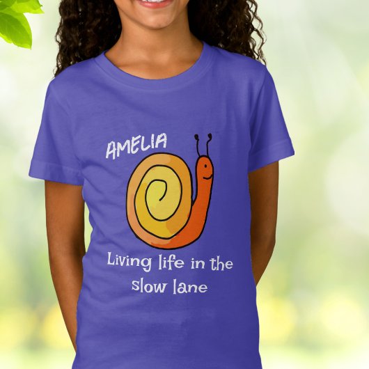 Personalisiert Slow Snail T - Shirt