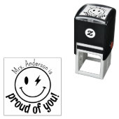 Personalisiert Smile Face Eomji Stolz auf Sie Permastempel (Beispiel)