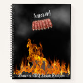 Personalisiert Smokin GRILLEN Ribs Cookbook Notizblock (Vorderseite)