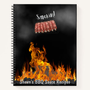 Personalisiert Smokin GRILLEN Ribs Cookbook Notizblock