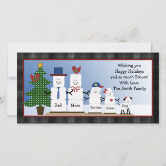 Personalisiert Smores Familienweihnachtkarte S'mor Feiertagskarte