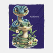 Personalisiert Snake Fleece Blanket (Vorderseite)