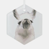 Personalisiert Snooty Snobby Llama Ornament Aus Glas (Vorderseite)