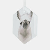 Personalisiert Snooty Snobby Llama Ornament Aus Glas (Vorderseite Links)