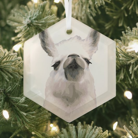 Personalisiert Snooty Snobby Llama Ornament Aus Glas (Insitu)