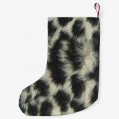 Personalisiert Snow Leopard Weihnachtsfest Strumpf Kleiner Weihnachtsstrumpf (Rückseite)