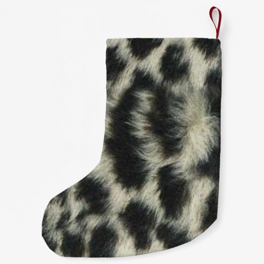 Personalisiert Snow Leopard Weihnachtsfest Strumpf Kleiner Weihnachtsstrumpf (Rückseite)
