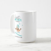 Personalisiert Snowboarden Weihnachten Kaffeetasse (Vorderseite Links)