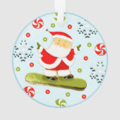 Personalisiert Snowboarden Weihnachten sammeln Ornament (Rückseite)