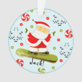 Personalisiert Snowboarden Weihnachten sammeln Ornament (Vorderseite)