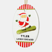 Personalisiert Snowboarder Snowboarder Keramik Ornament (Links)