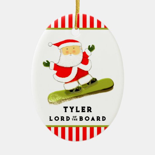 Personalisiert Snowboarder Snowboarder Keramik Ornament (Vorne)