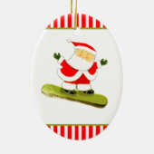 Personalisiert Snowboarder Snowboarder Keramik Ornament (Hinten)