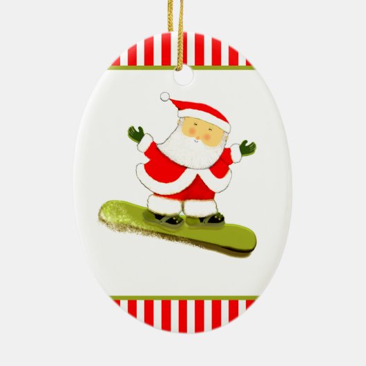 Personalisiert Snowboarder Snowboarder Keramik Ornament (Hinten)