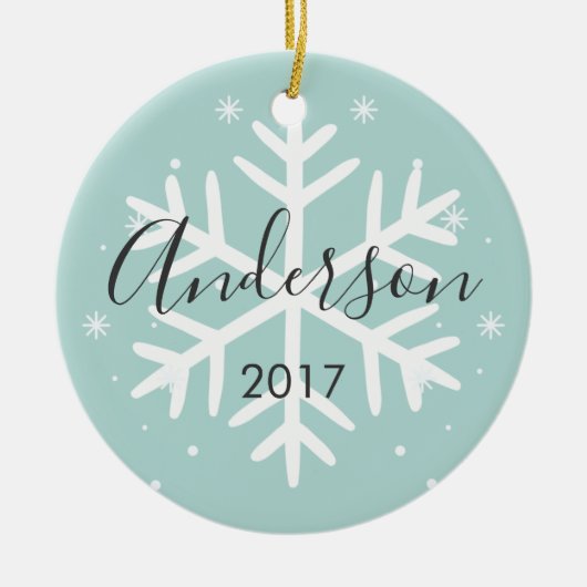 Personalisiert Snowflake Foto Weihnachtsschmuck (Vorne)