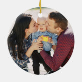 Personalisiert Snowflake Foto Weihnachtsschmuck (Hinten)